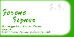 ferenc vizner business card